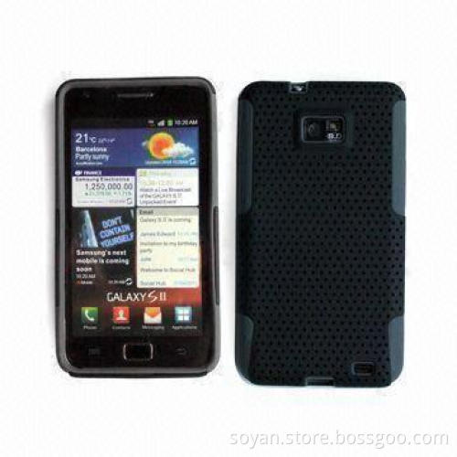 Silicone and Plastic Detachable Case for Samsung Galaxy S2, Various Colors are Available